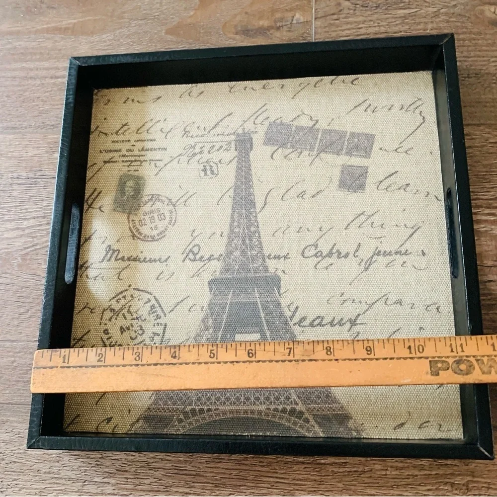 Eiffel Tower Vintage Black and Tan set of trays